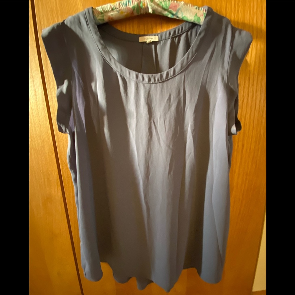 Pleione slate blue tank top